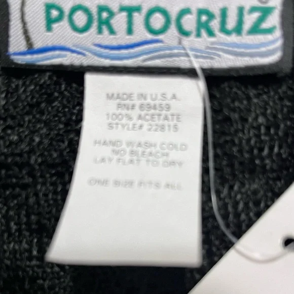 Portocruz black poncho/cover up - Picture 2 of 4